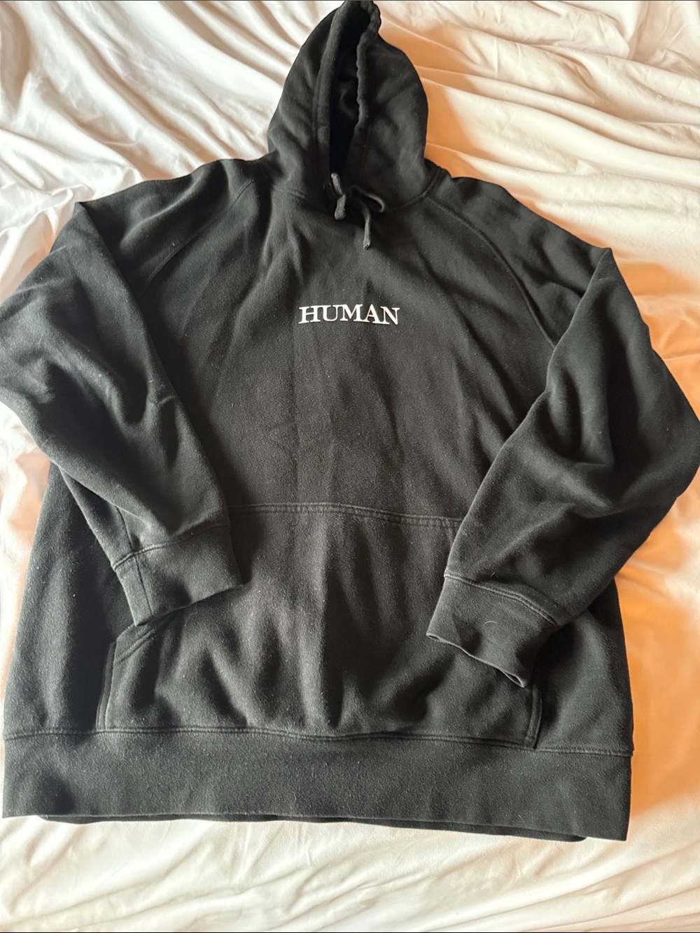 Human Logo Black Men's Hoodie xl